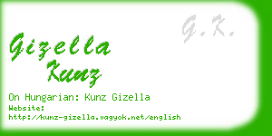 gizella kunz business card